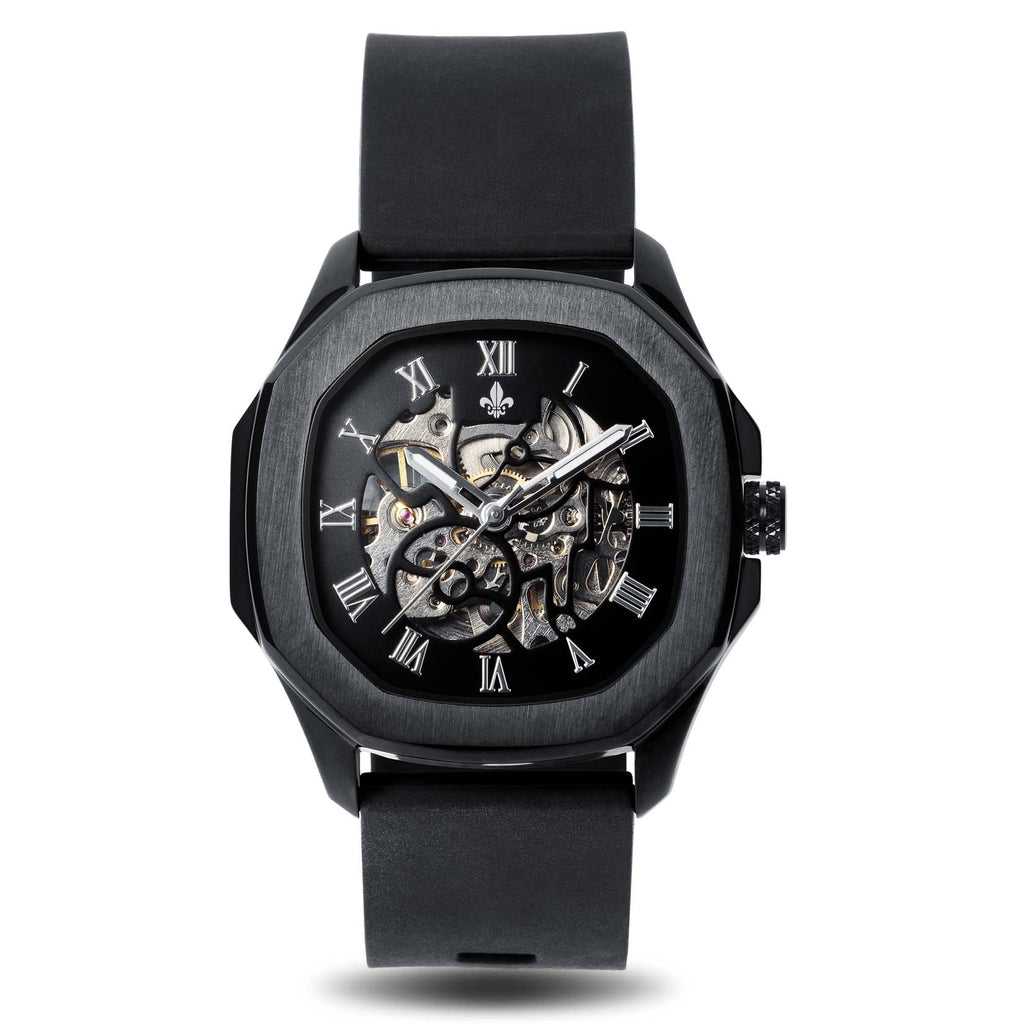 The Avalon Black + Blue Camo Strap