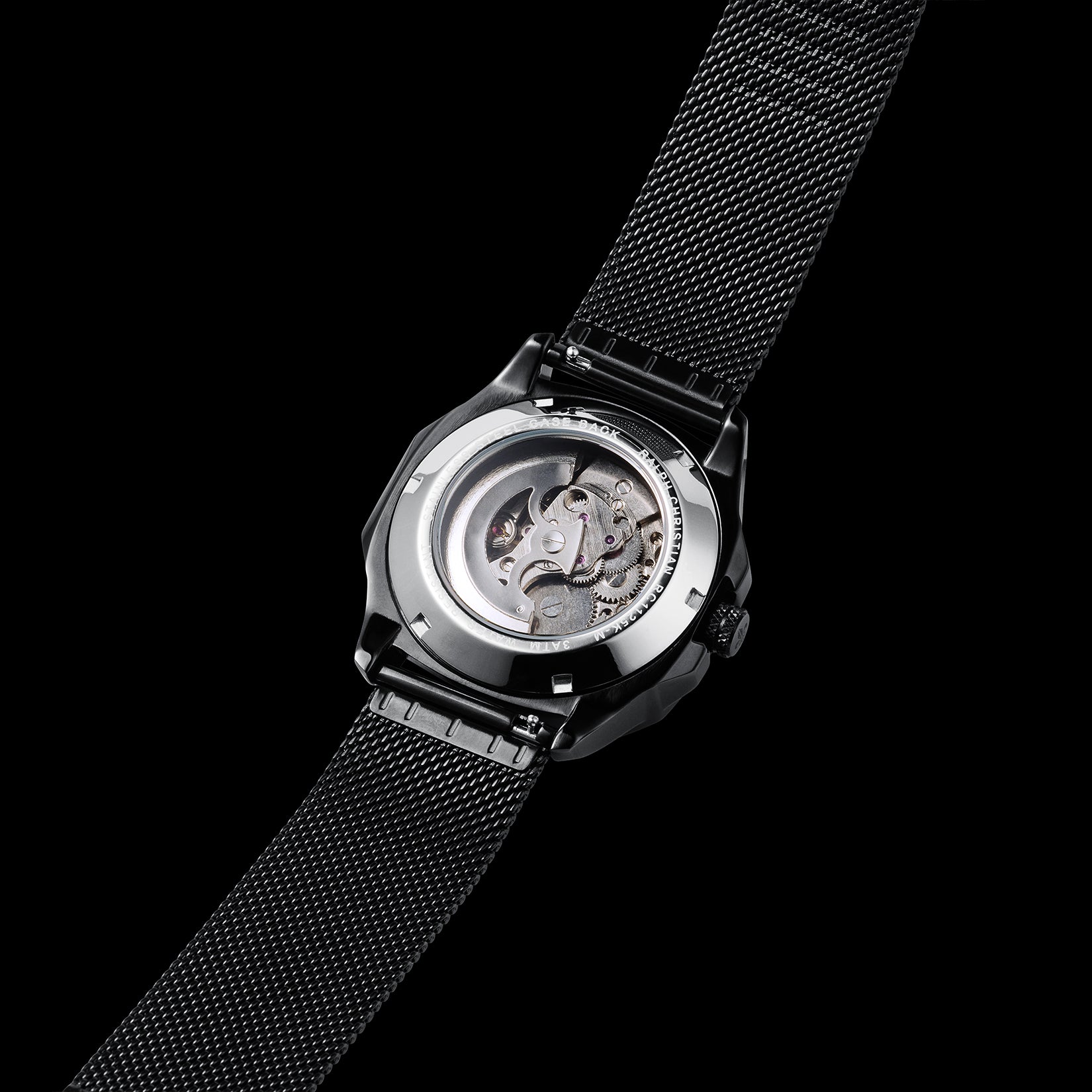 The Avalon Black + Black Mesh Strap