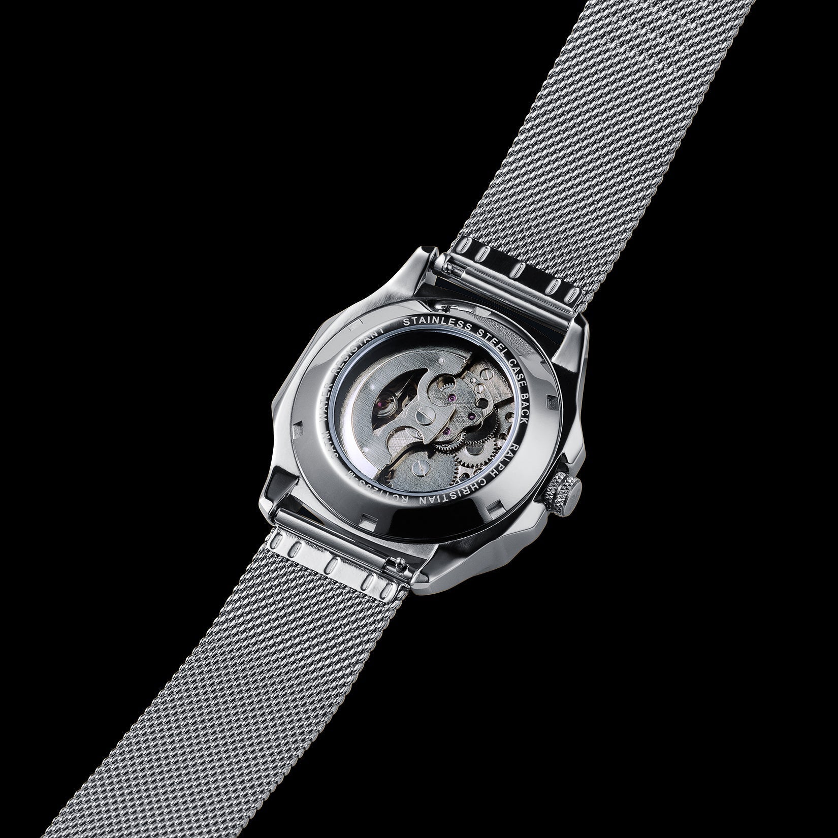 The Avalon Silver + Silver Mesh Strap