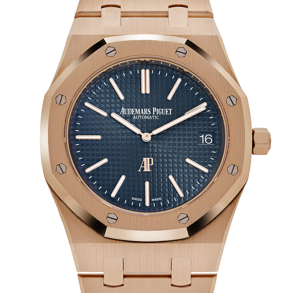 Lorin x A Jumbo Royal Oak Rose Gold Blue