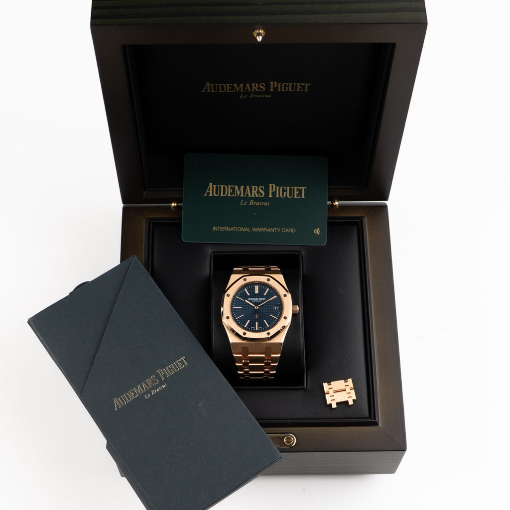 Lorin x A Jumbo Royal Oak Rose Gold Blue