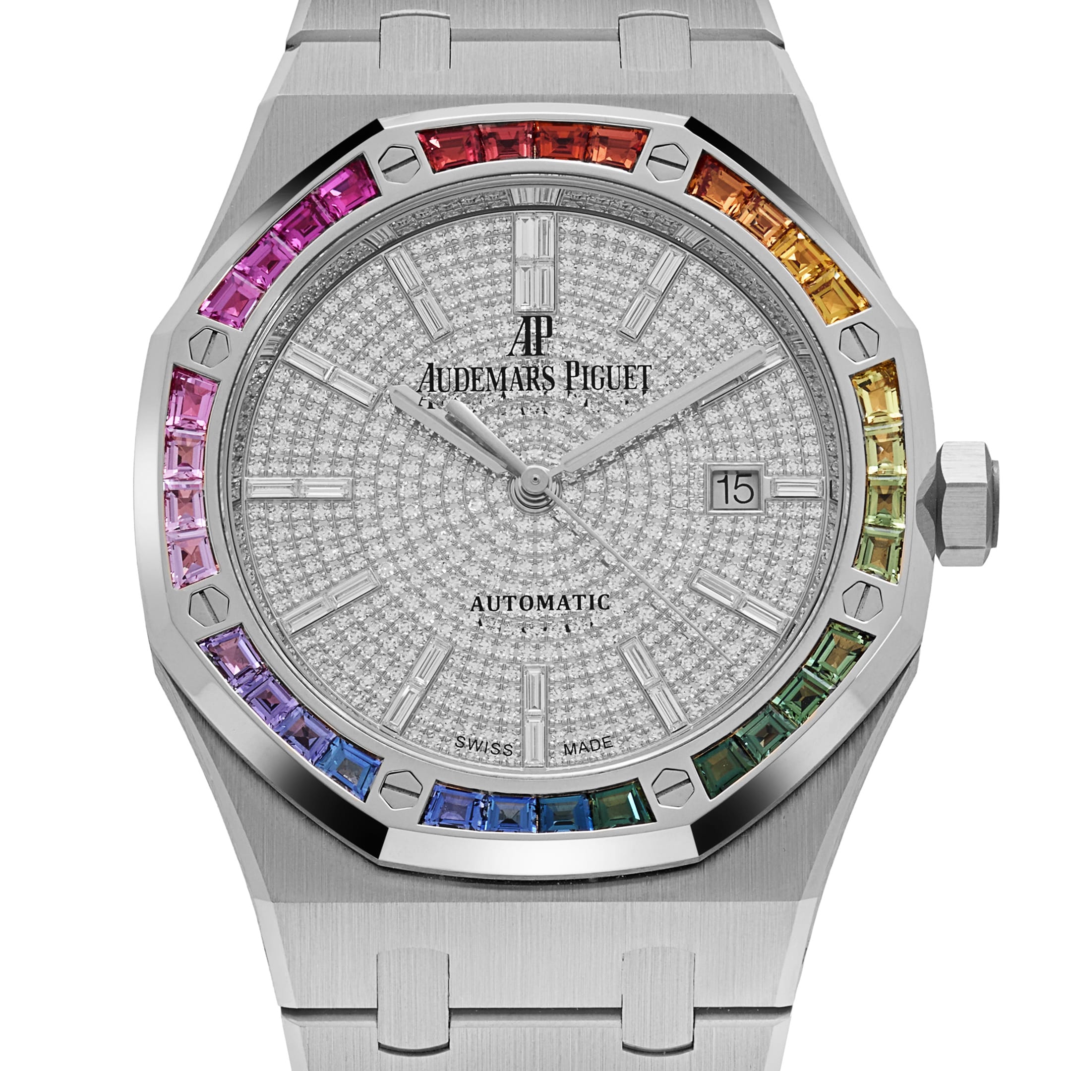 Lorin x A Royal Oak White Gold Rainbow Sapphires