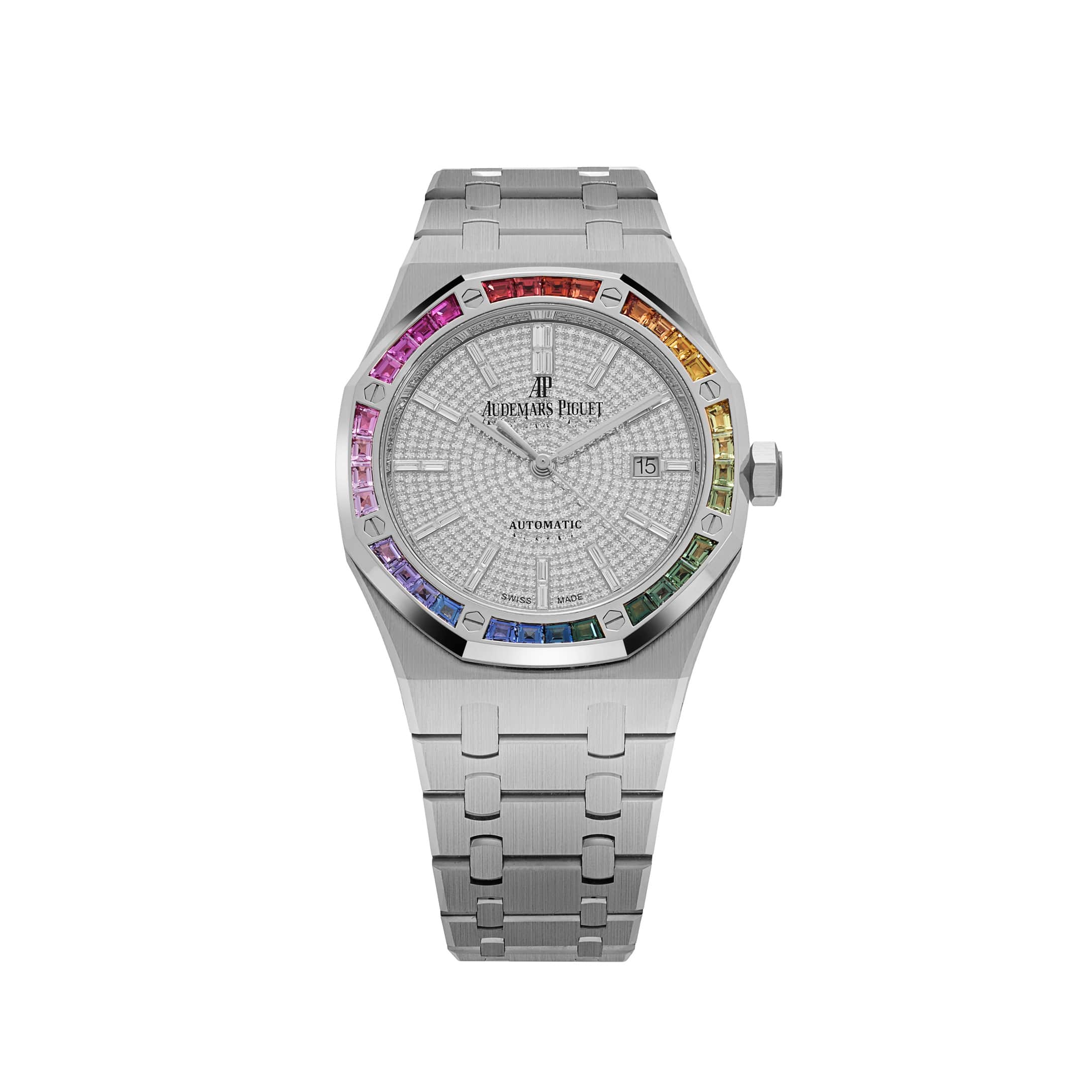 Lorin x A Royal Oak White Gold Rainbow Sapphires