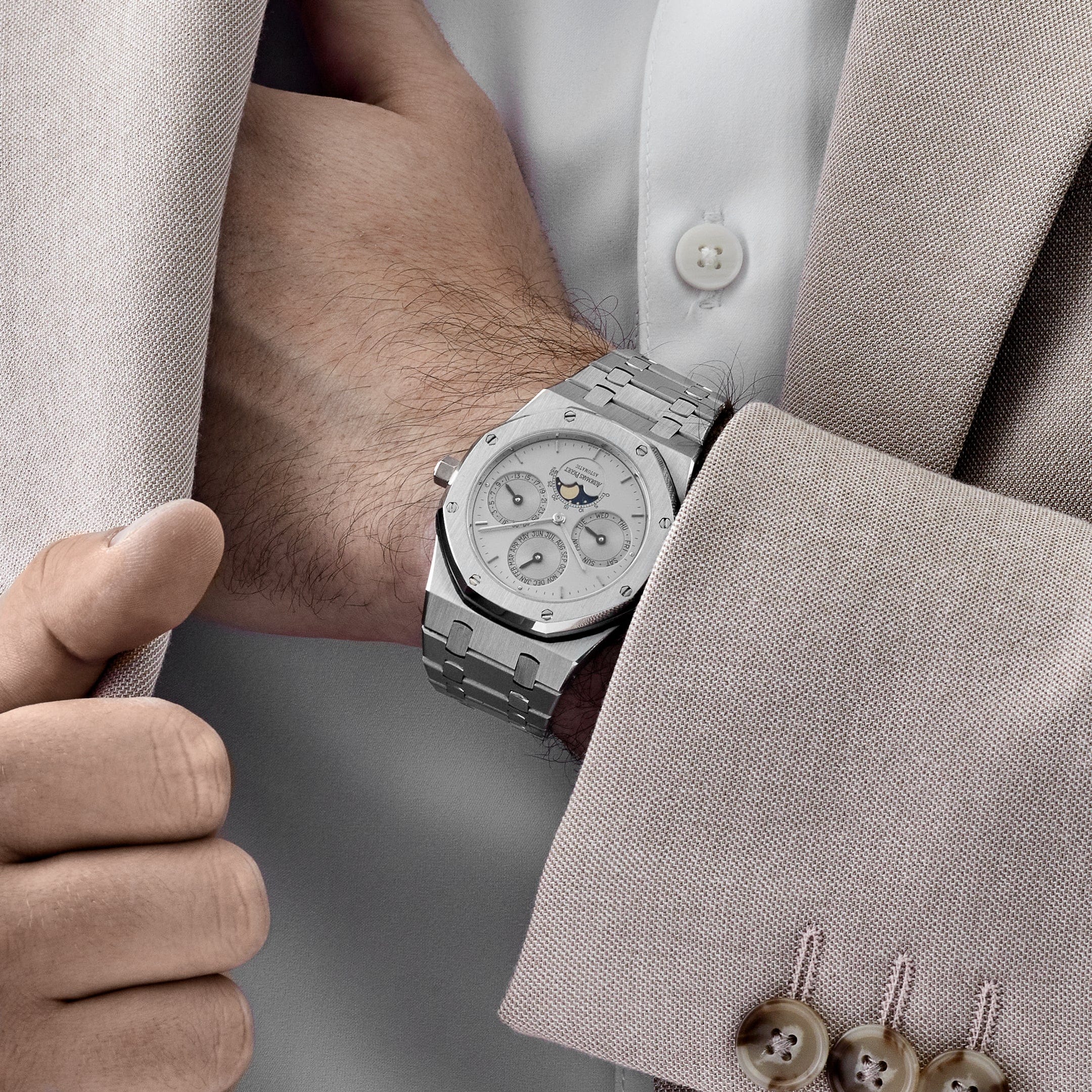 Lorin x A Royal Oak Perpetual Calendar Stainless Steel Silver