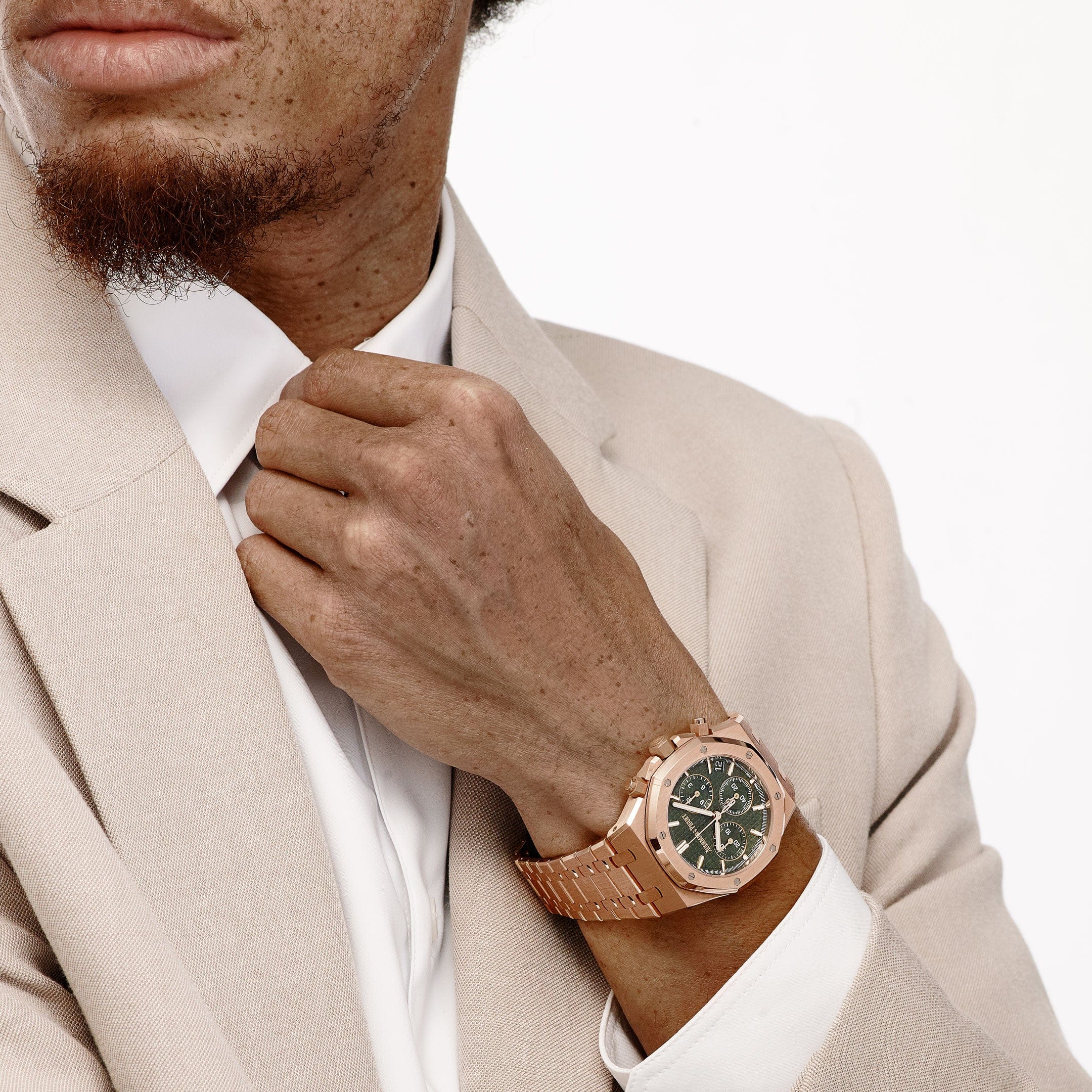 Lorin x A Royal Oak Chronograph Rose Gold Khaki Green