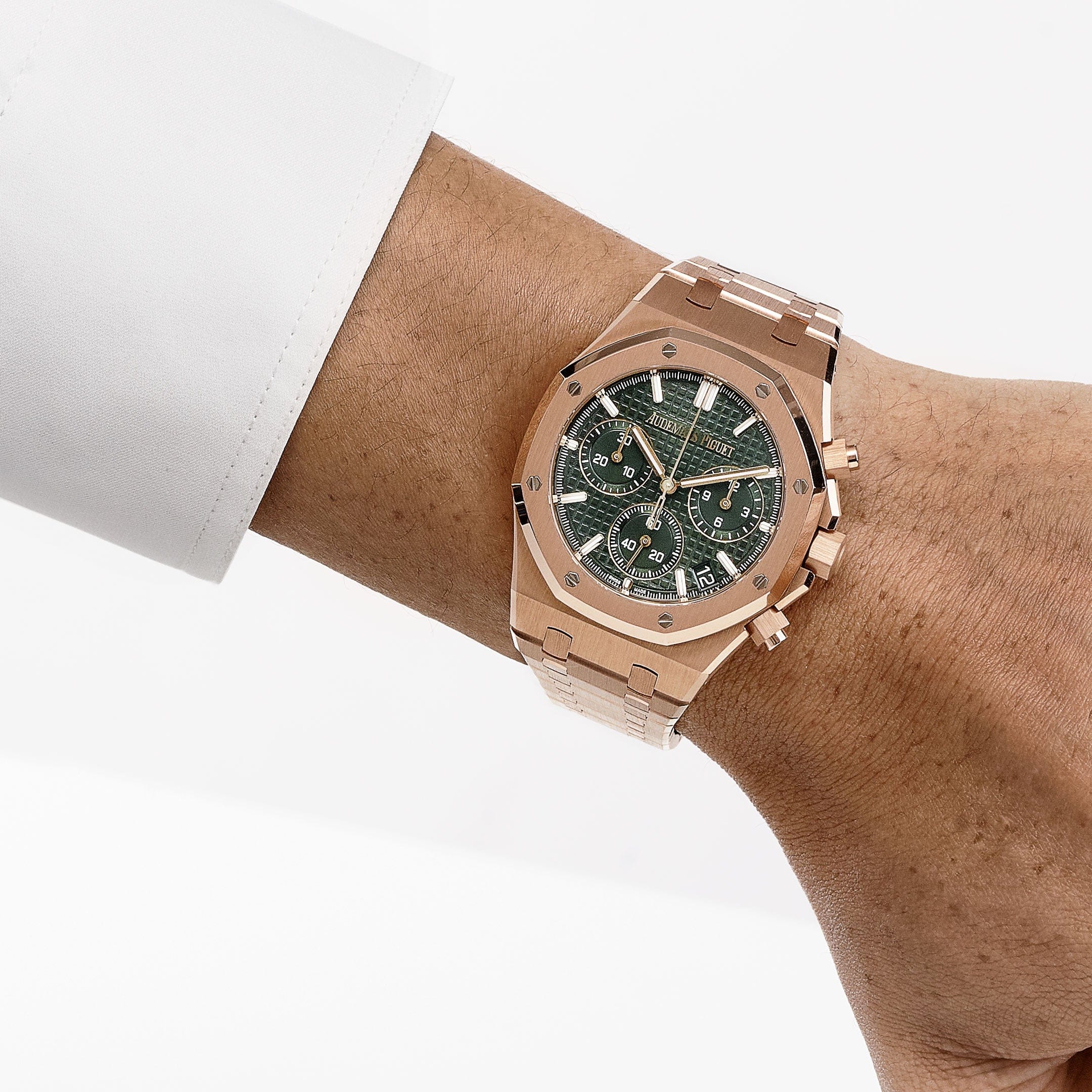 Lorin x A Royal Oak Chronograph Rose Gold Khaki Green