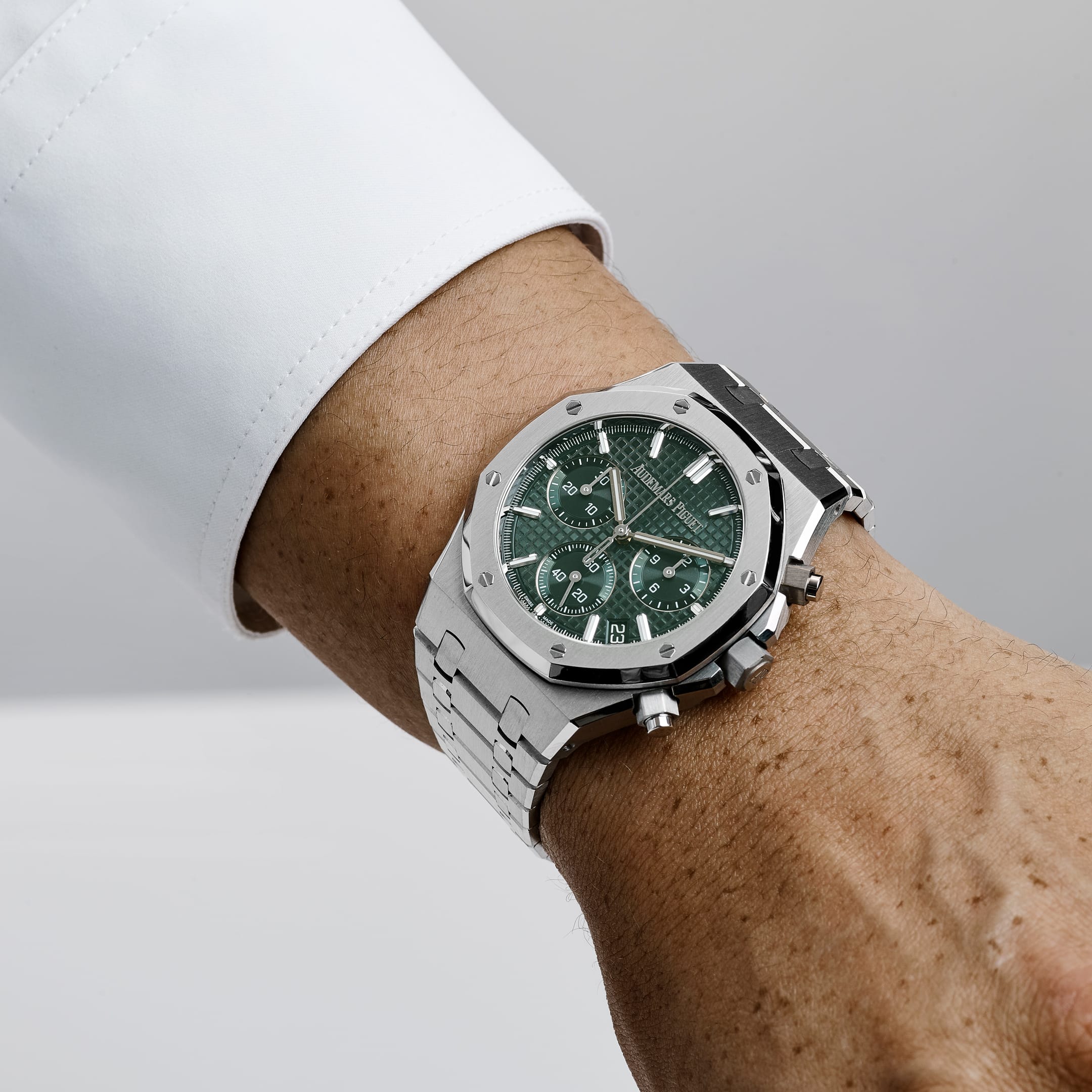 Lorin x A Royal Oak Chronograph Stainless Steel Green