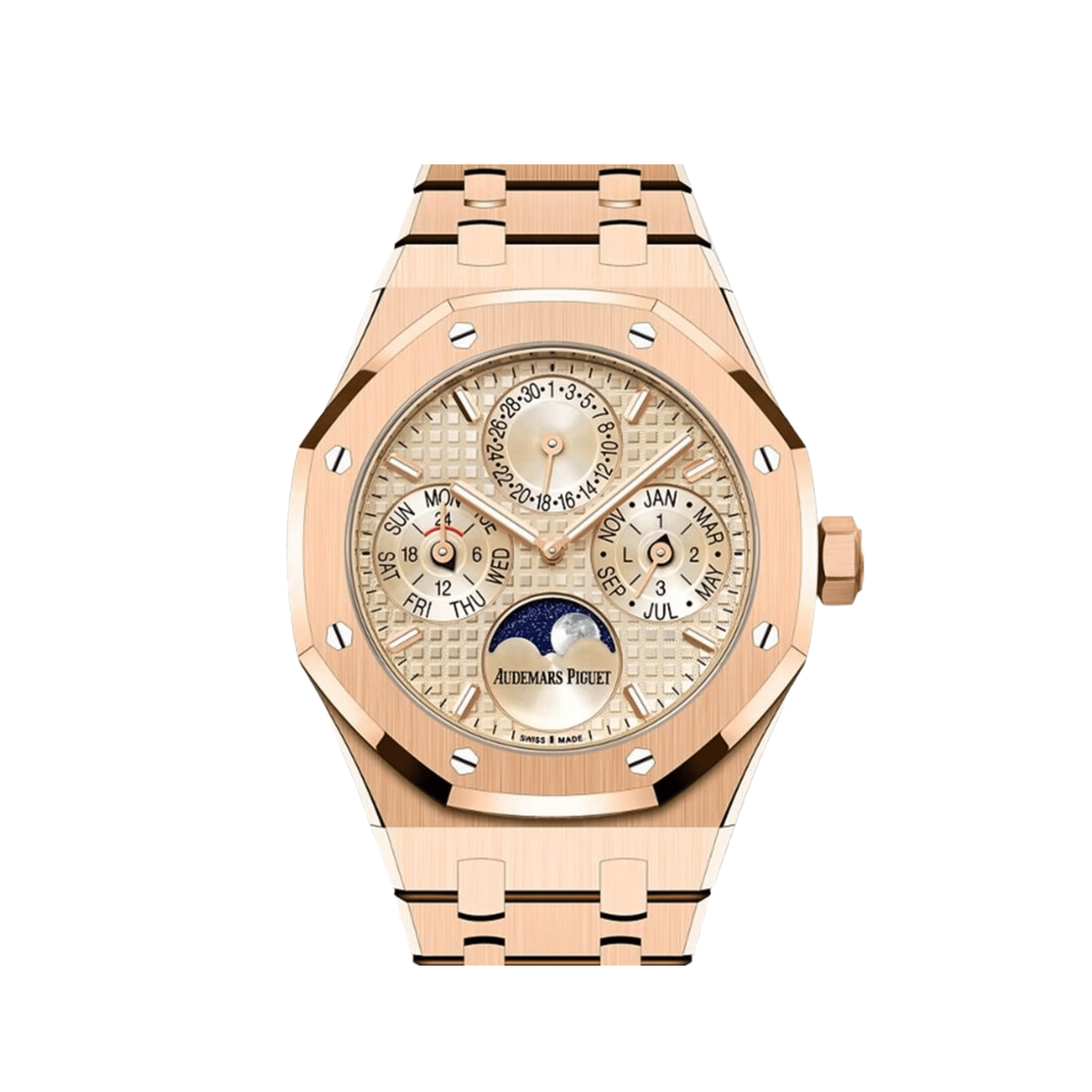 Lorin x A Royal Oak Perpetual Calendar Rose Gold Beige