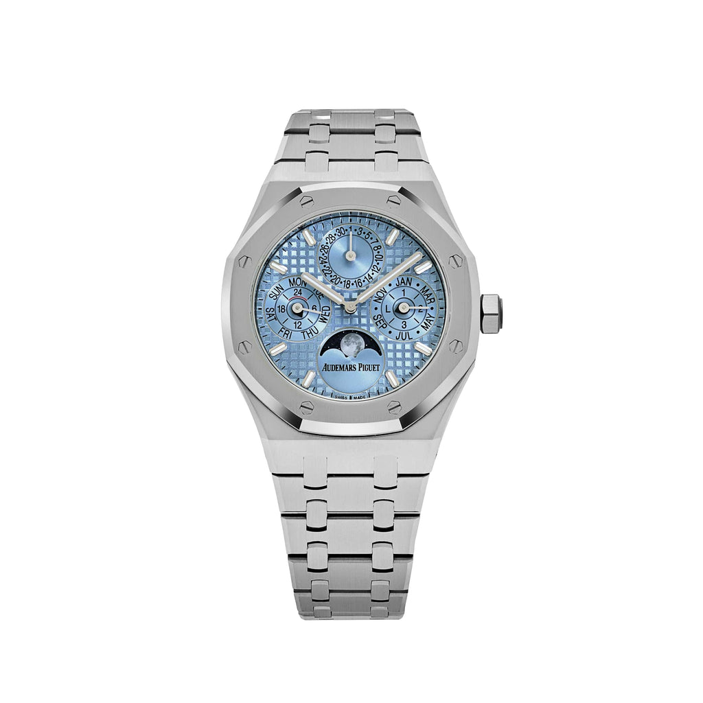 Lorin x A Royal Oak Perpetual Calendar Stainless Steel Light Blue