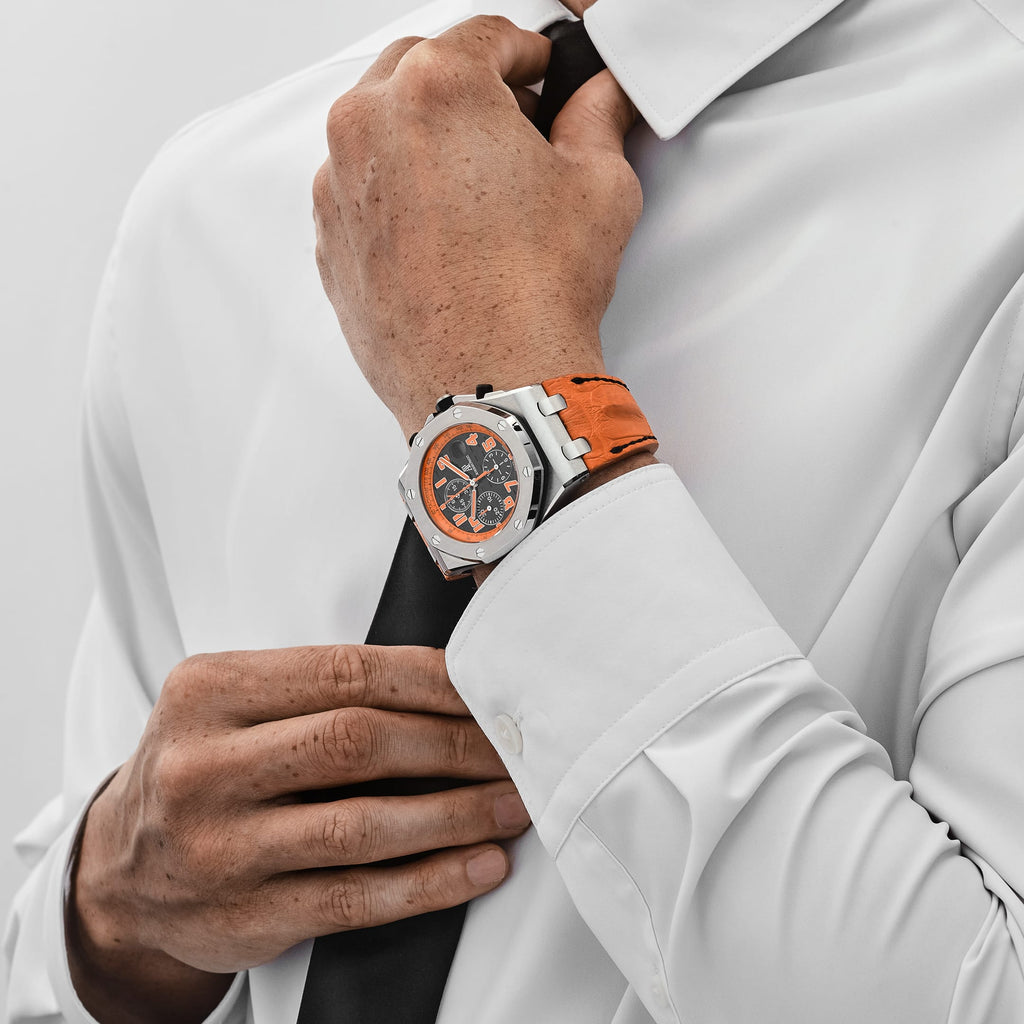 Lorin x A Royal Oak Offshore Chronograph Stainless Steel Black Orange