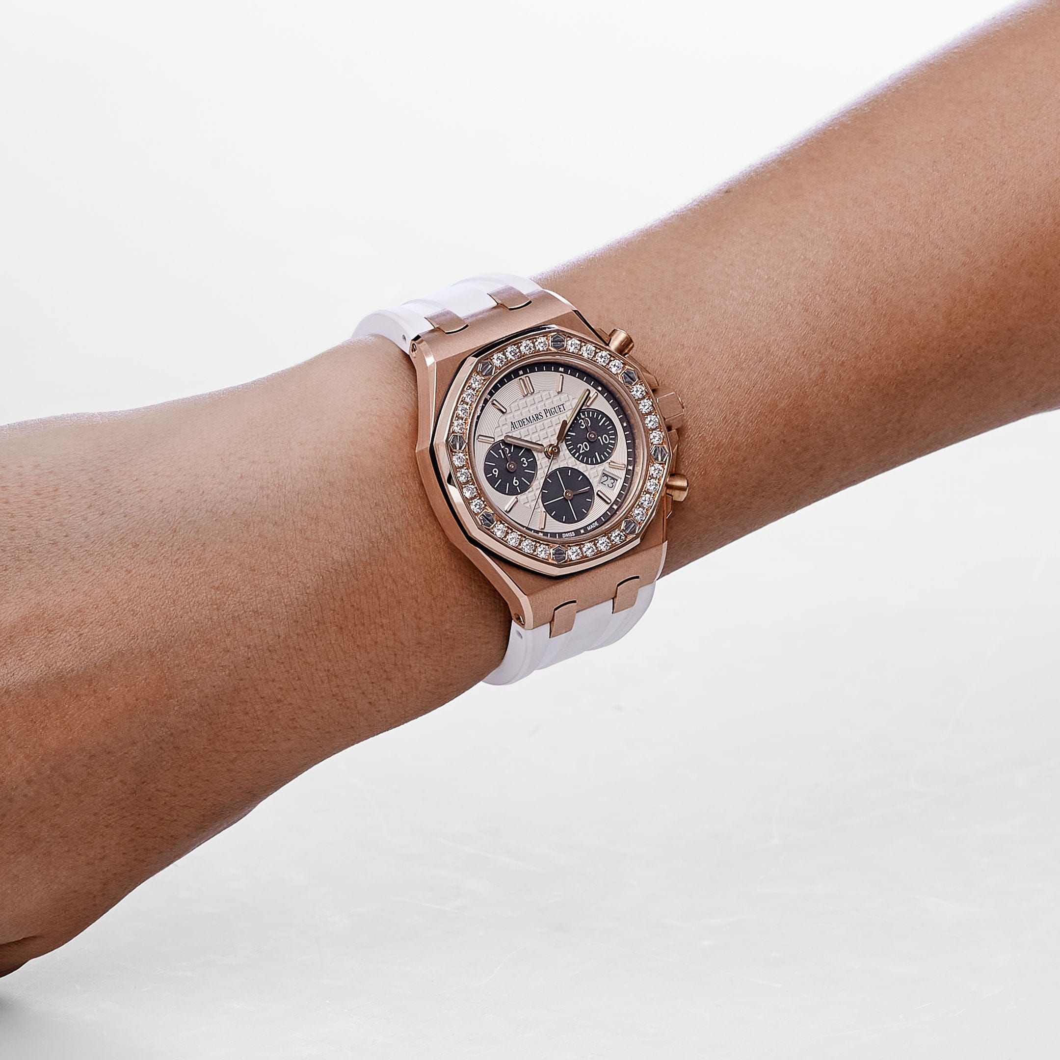 Lorin x A Royal Oak Offshore Chronograph Rose Gold Silver