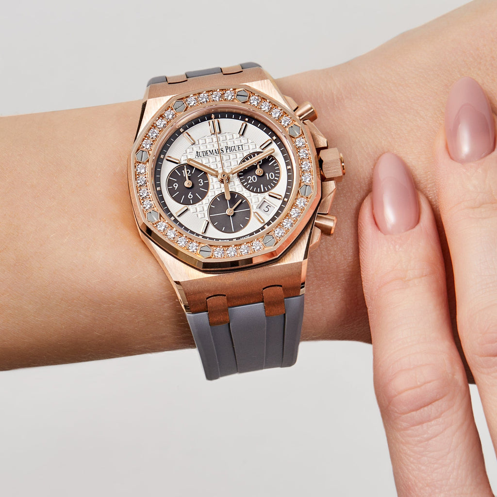 Lorin x A Royal Oak Offshore Chronograph Rose Gold Silver