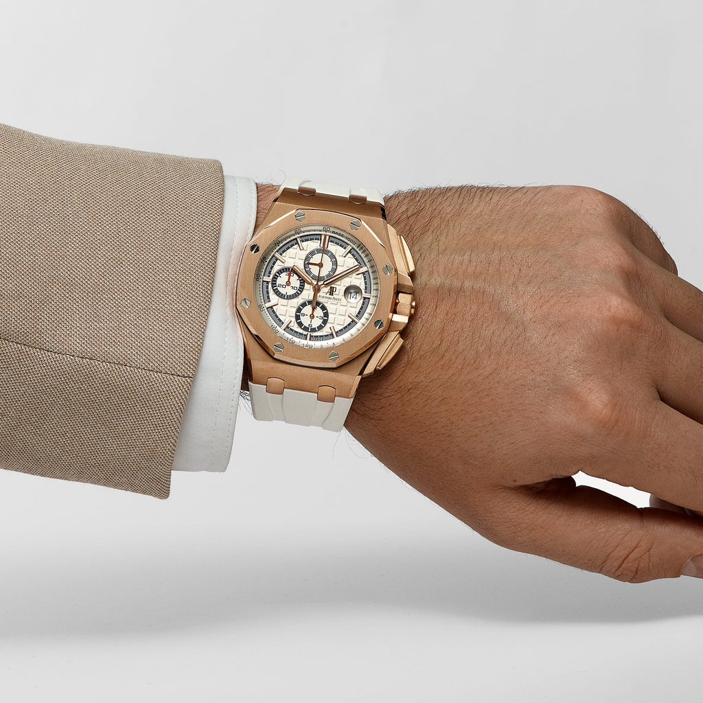 Lorin x A Royal Oak Offshore Chronograph Rose Gold White