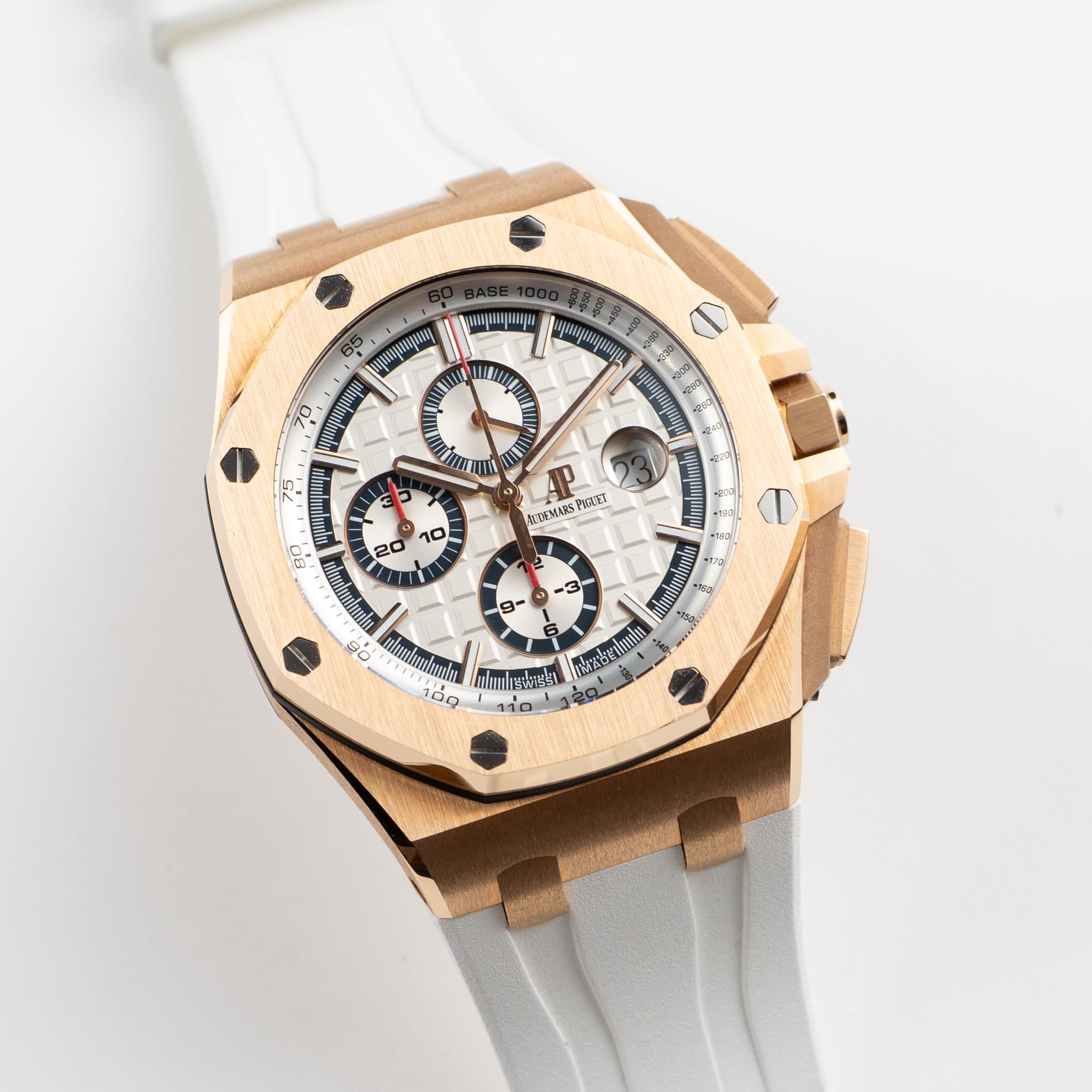 Lorin x A Royal Oak Offshore Chronograph Rose Gold White