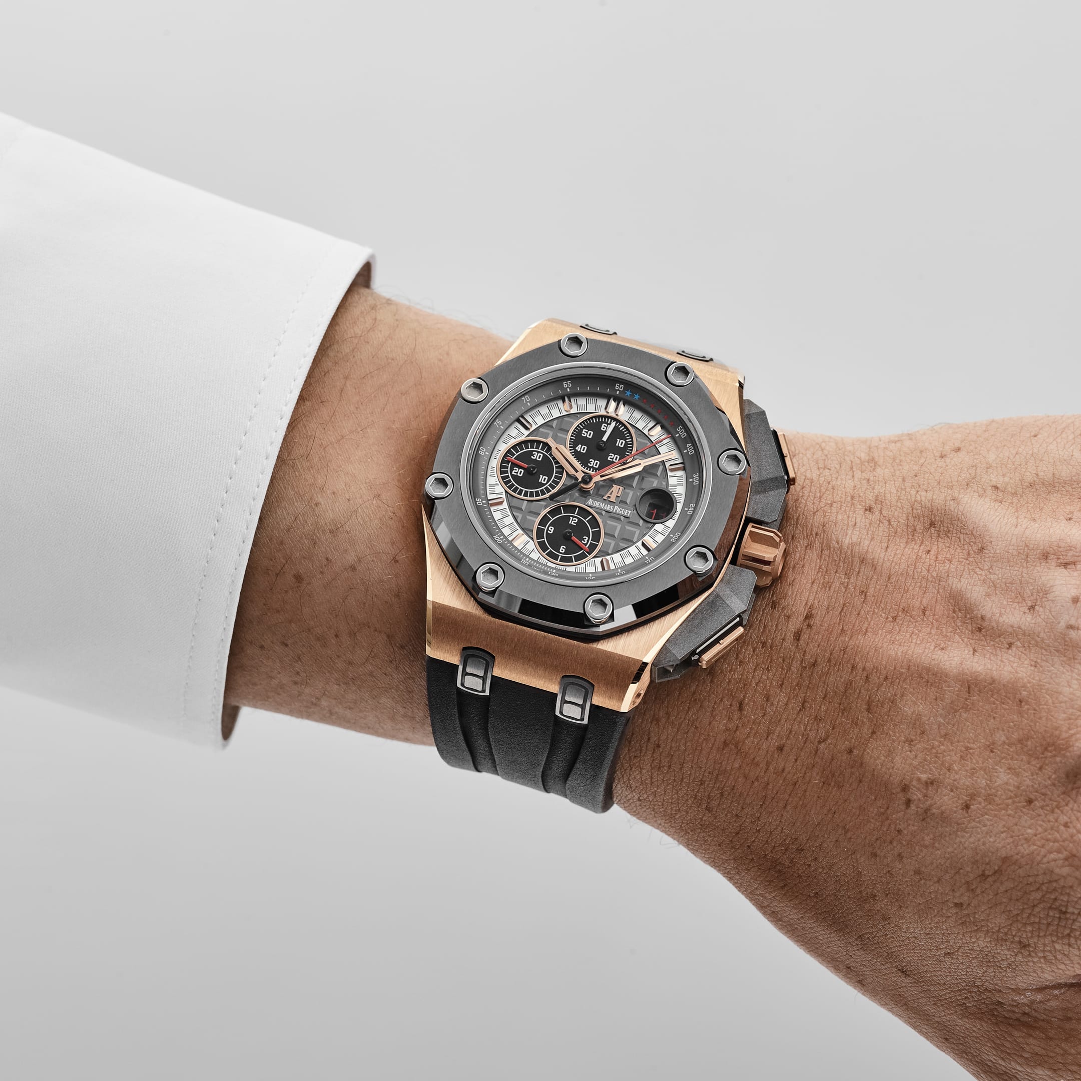 Lorin x A Royal Oak Offshore Chronograph Rose Gold Grey