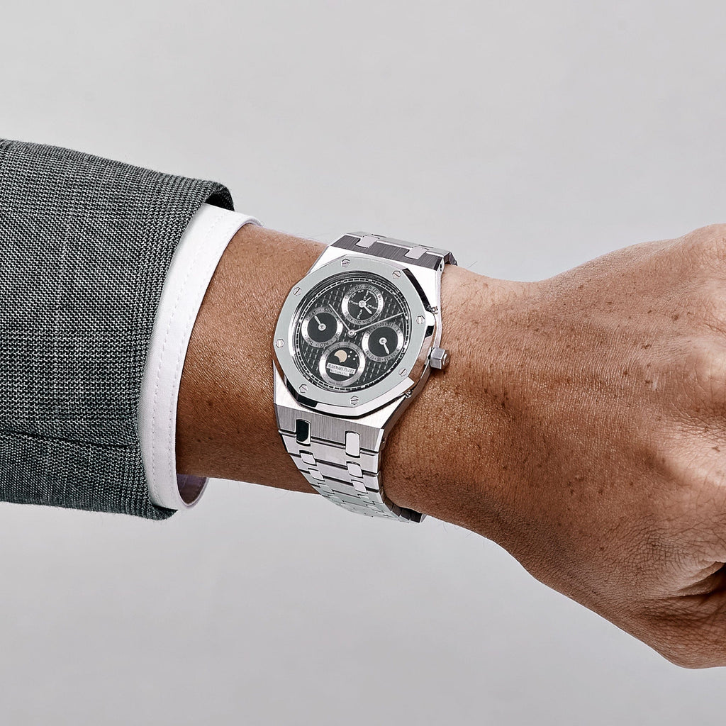 Lorin x A Royal Oak Perpetual Calendar Stainless Steel Black
