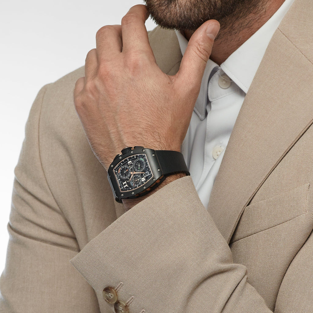 Lorin x R 72-01 Chronograph Black Rose Gold