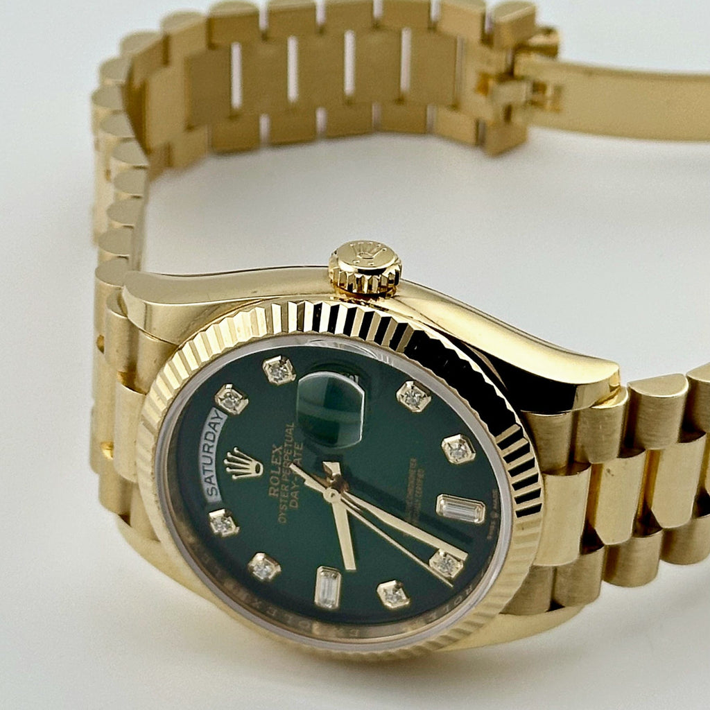 Lorin Daydate 238 36mm Yellow Gold Green