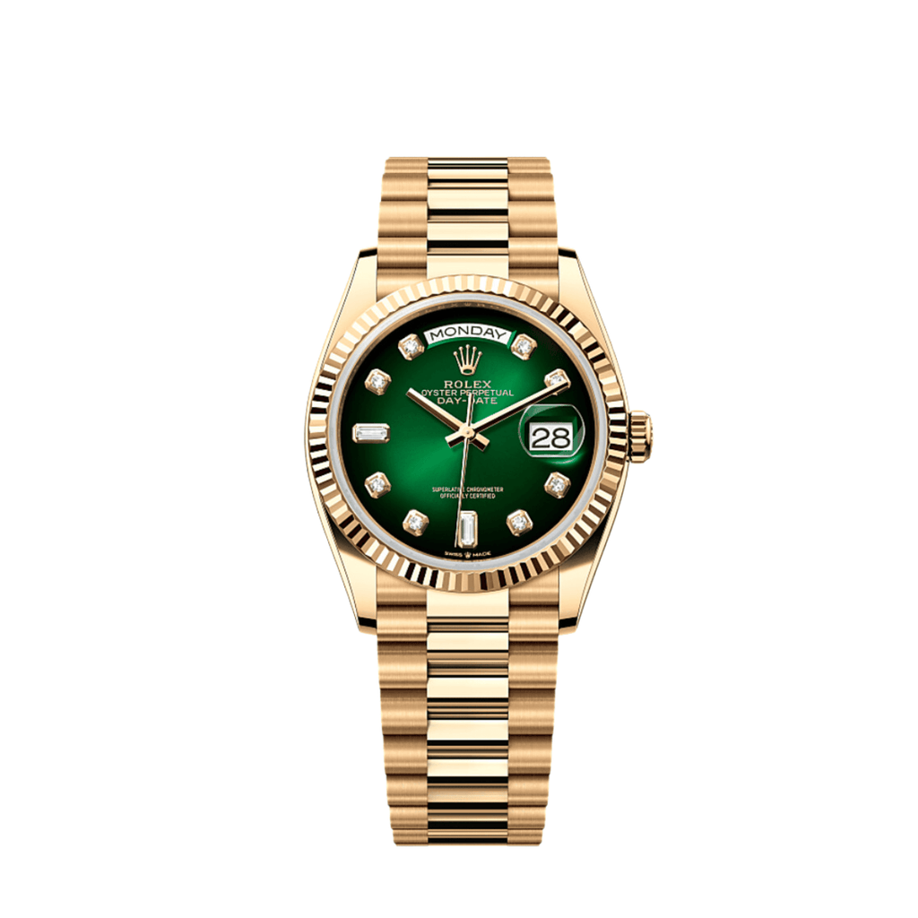 Lorin Daydate 238 36mm Yellow Gold Green