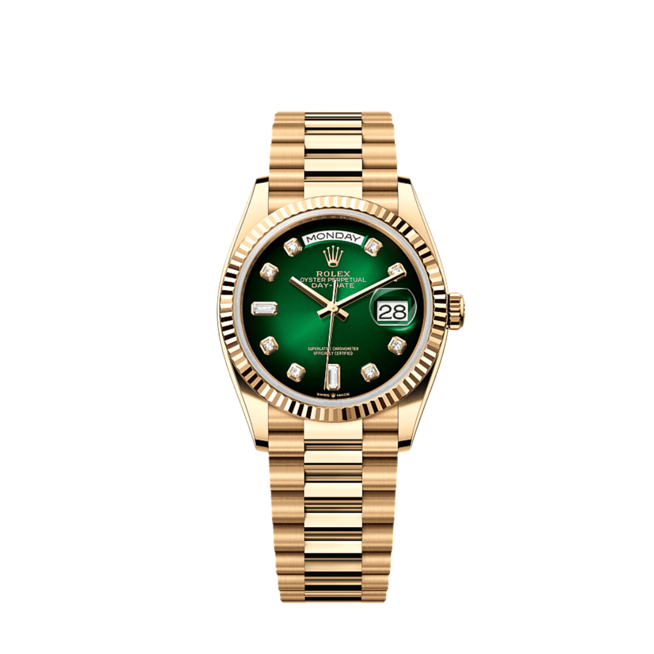 Lorin Daydate 238 36mm Yellow Gold Green