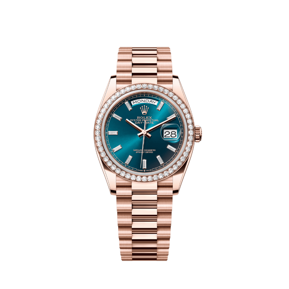 Lorin Daydate 345RBR 36mm Rose Gold Blue-Green