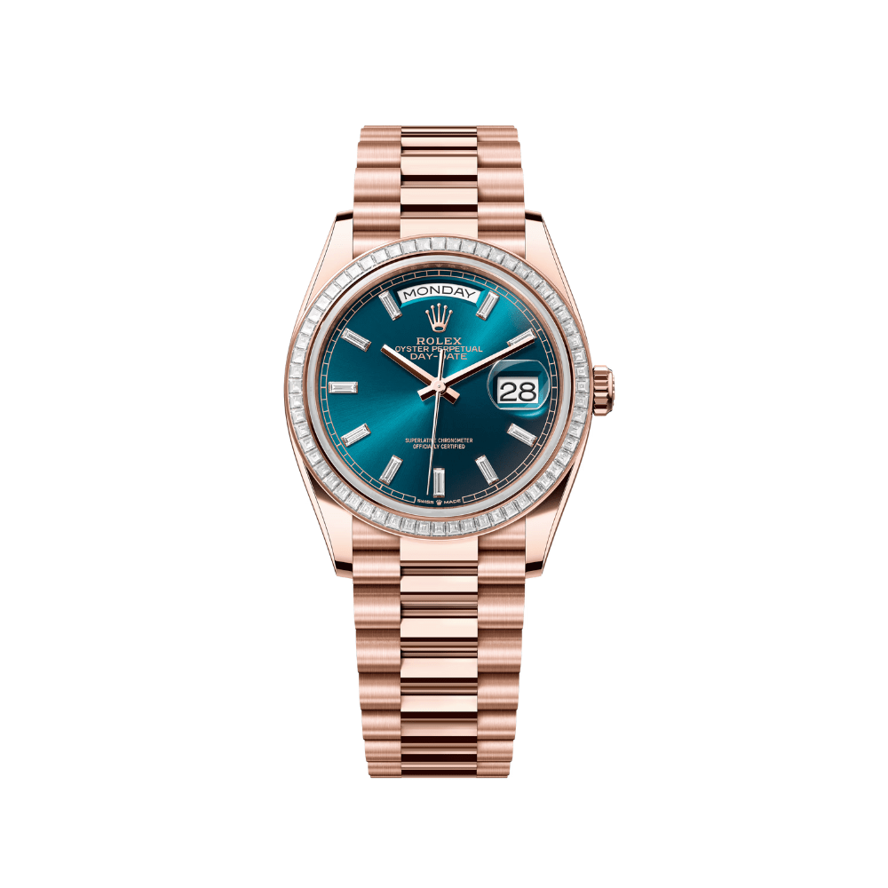 Lorin Daydate 395TBR 36mm Rose Gold Blue-Green