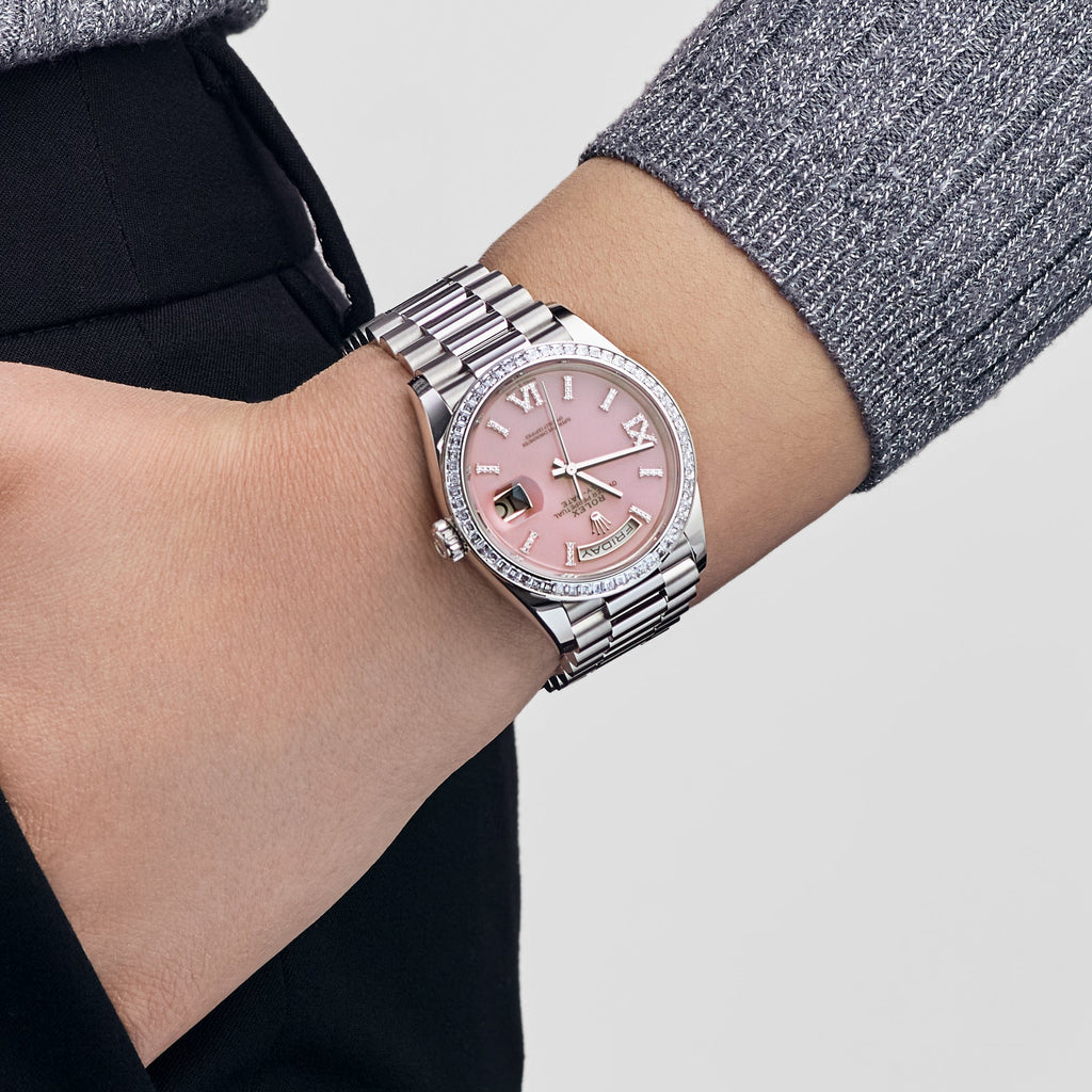 Lorin Daydate 396TBR 36mm Platinum Pink Opal