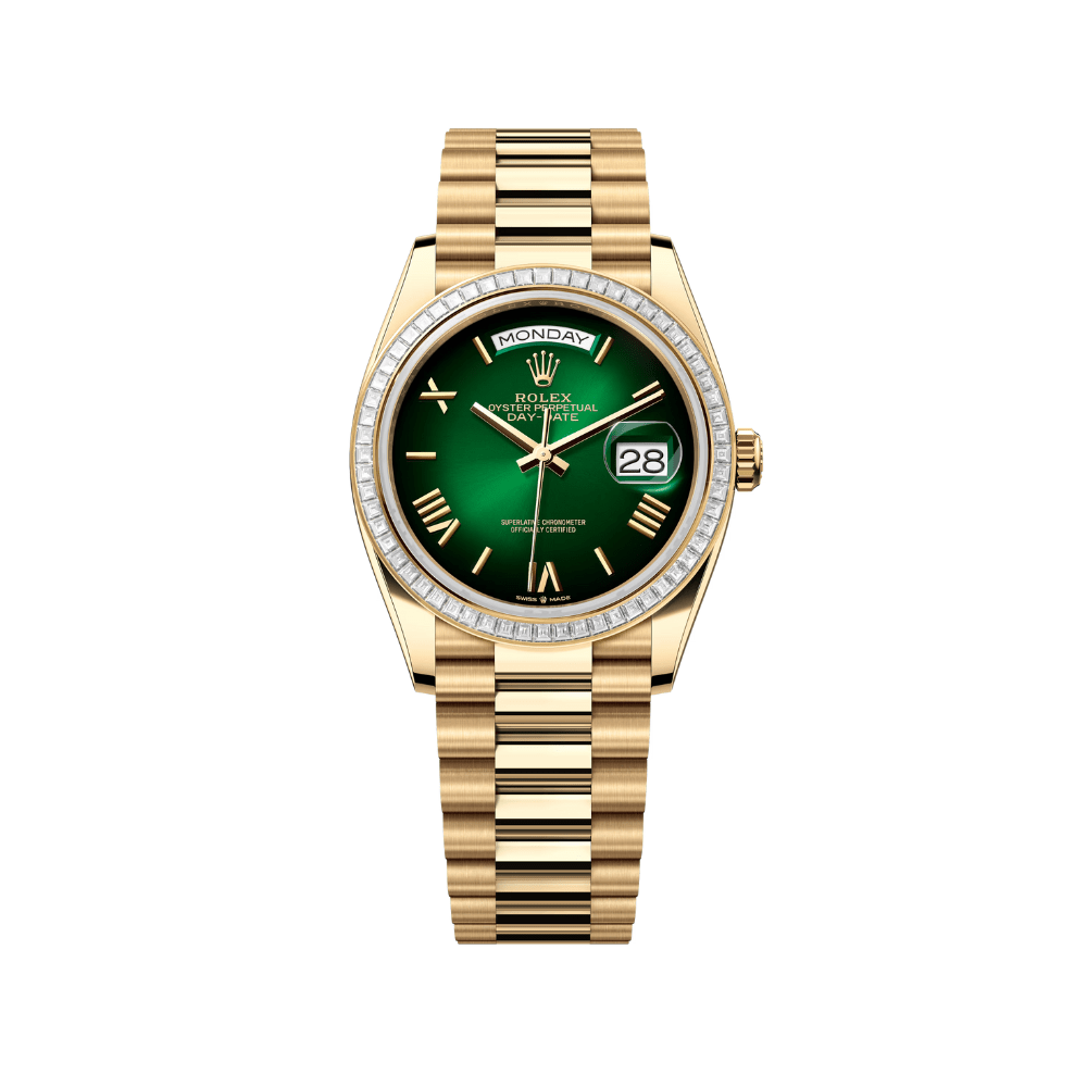 Lorin Daydate 398TBR 36mm Yellow Gold Green Ombre