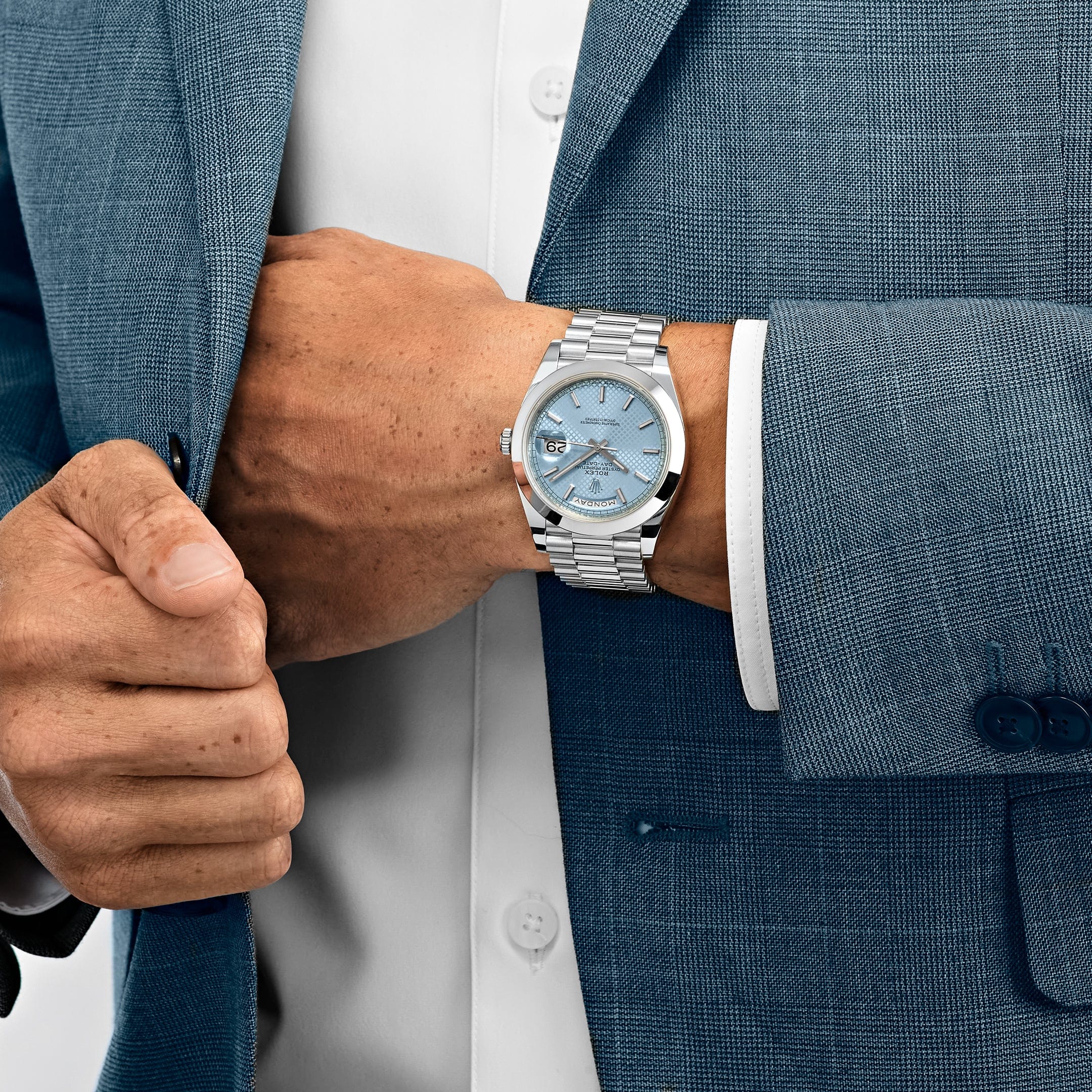 Lorin Daydate 206 40mm Platinum Ice Blue