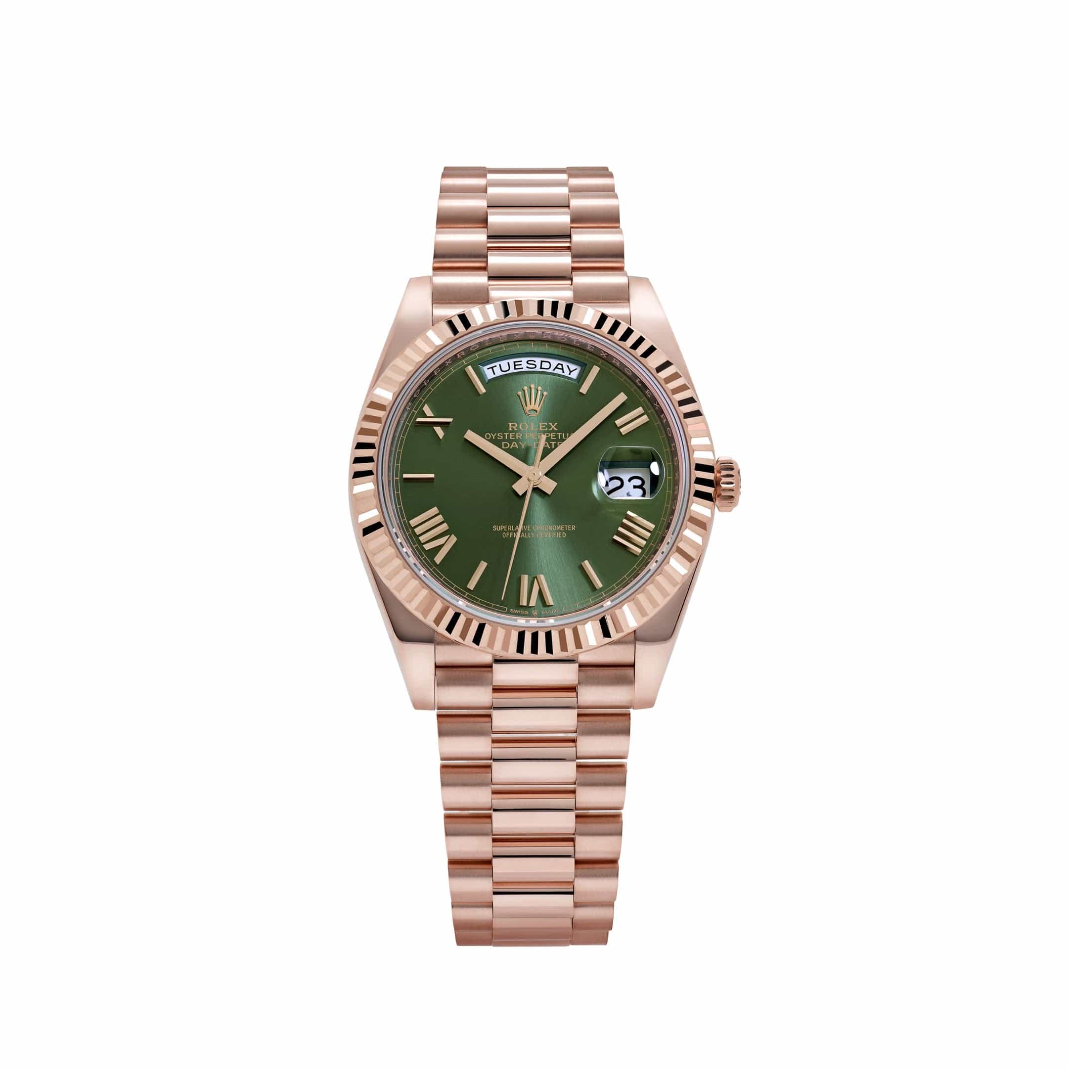 Lorin Daydate 235 40mm Rose Gold Olive Green