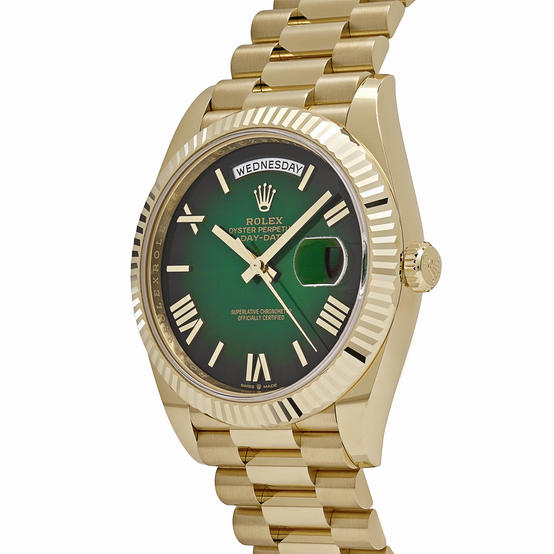 Lorin Daydate 238 40mm Yellow Gold Green Ombre