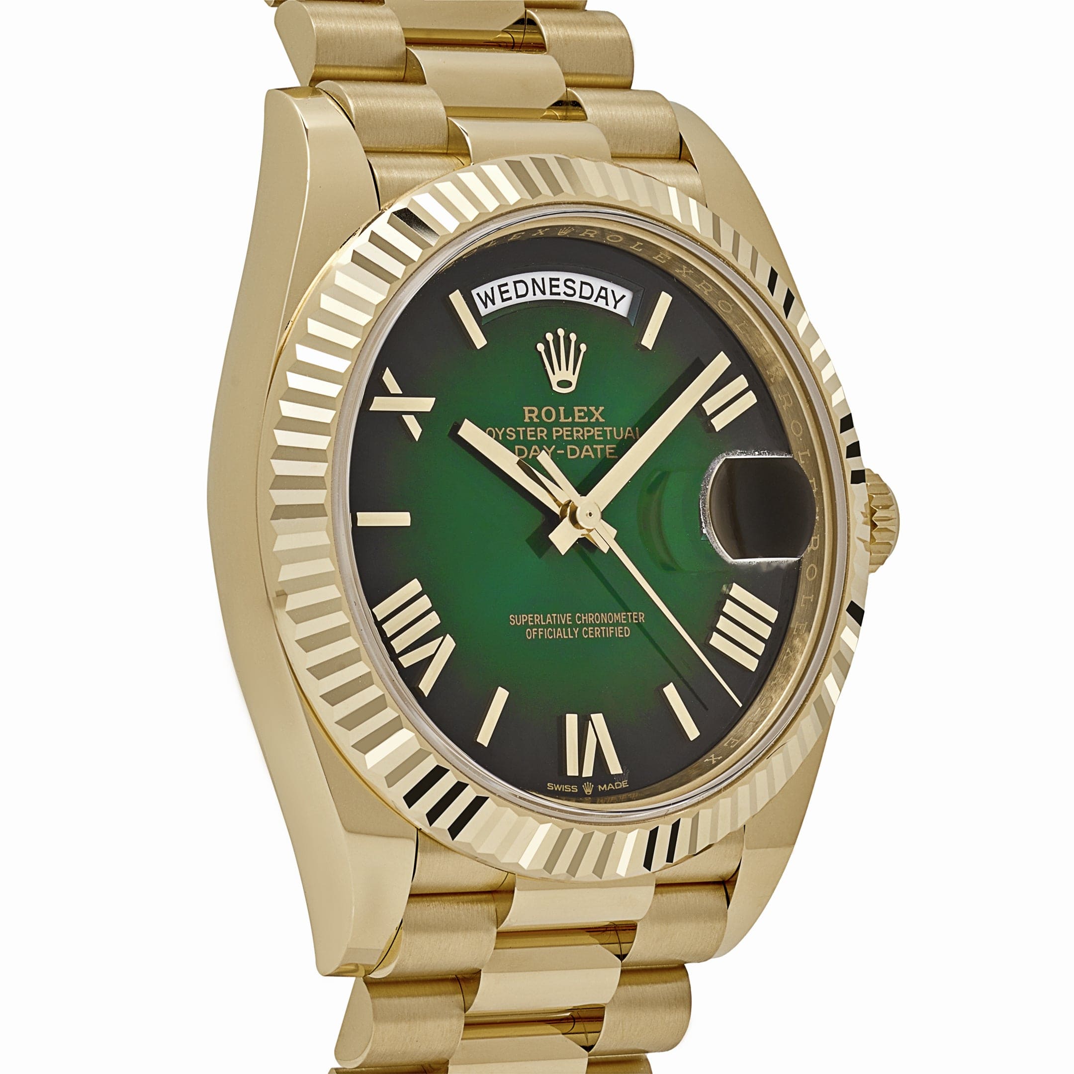 Lorin Daydate 238 40mm Yellow Gold Green Ombre
