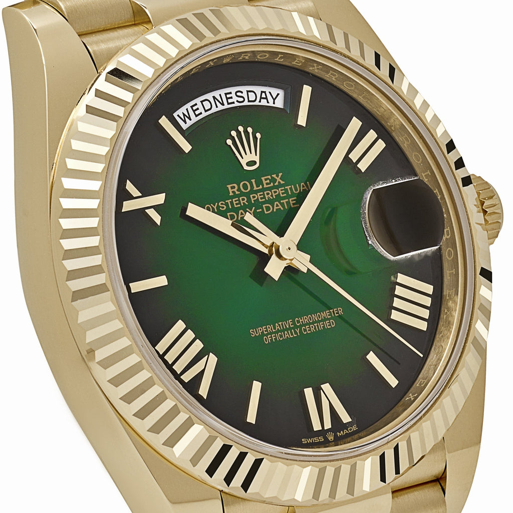 Lorin Daydate 238 40mm Yellow Gold Green Ombre