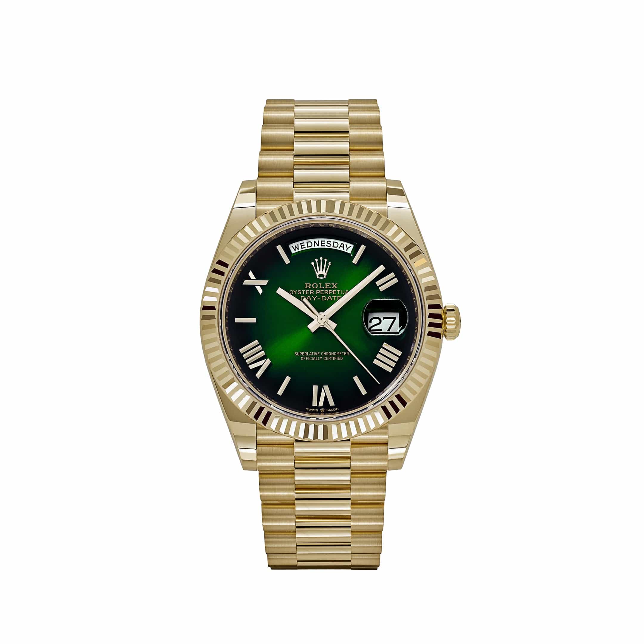Lorin Daydate 238 40mm Yellow Gold Green Ombre