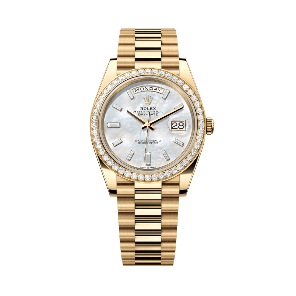 Lorin Daydate 348RBR 40mm Yellow Gold Mother of Pearl