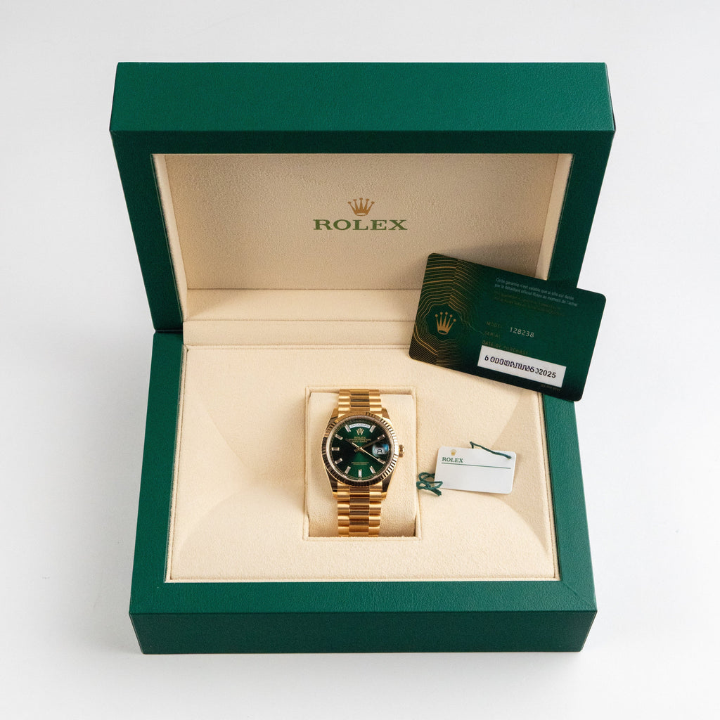 Lorin Daydate 238 36mm Yellow Gold Green