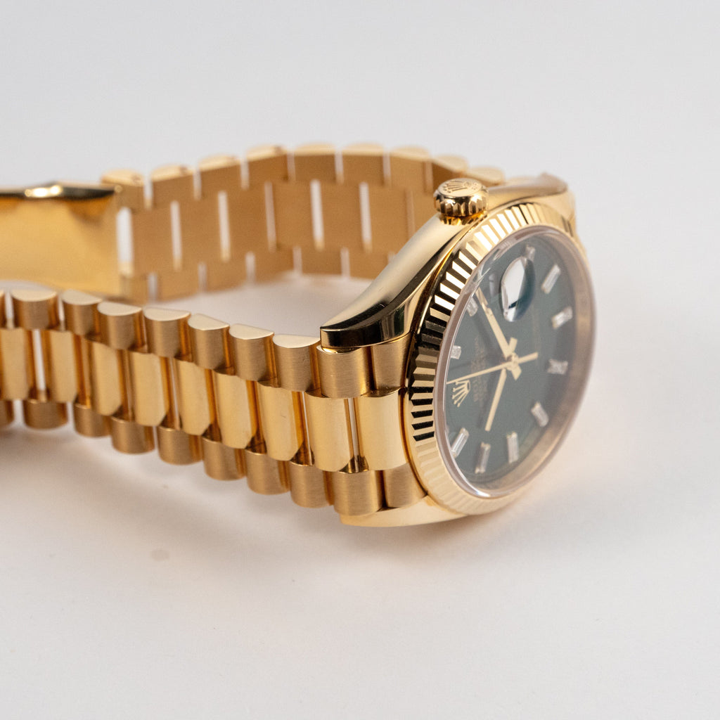 Lorin Daydate 238 36mm Yellow Gold Green