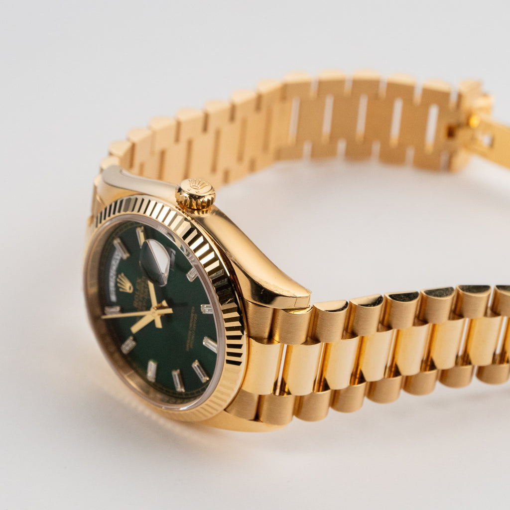Lorin Daydate 238 36mm Yellow Gold Green