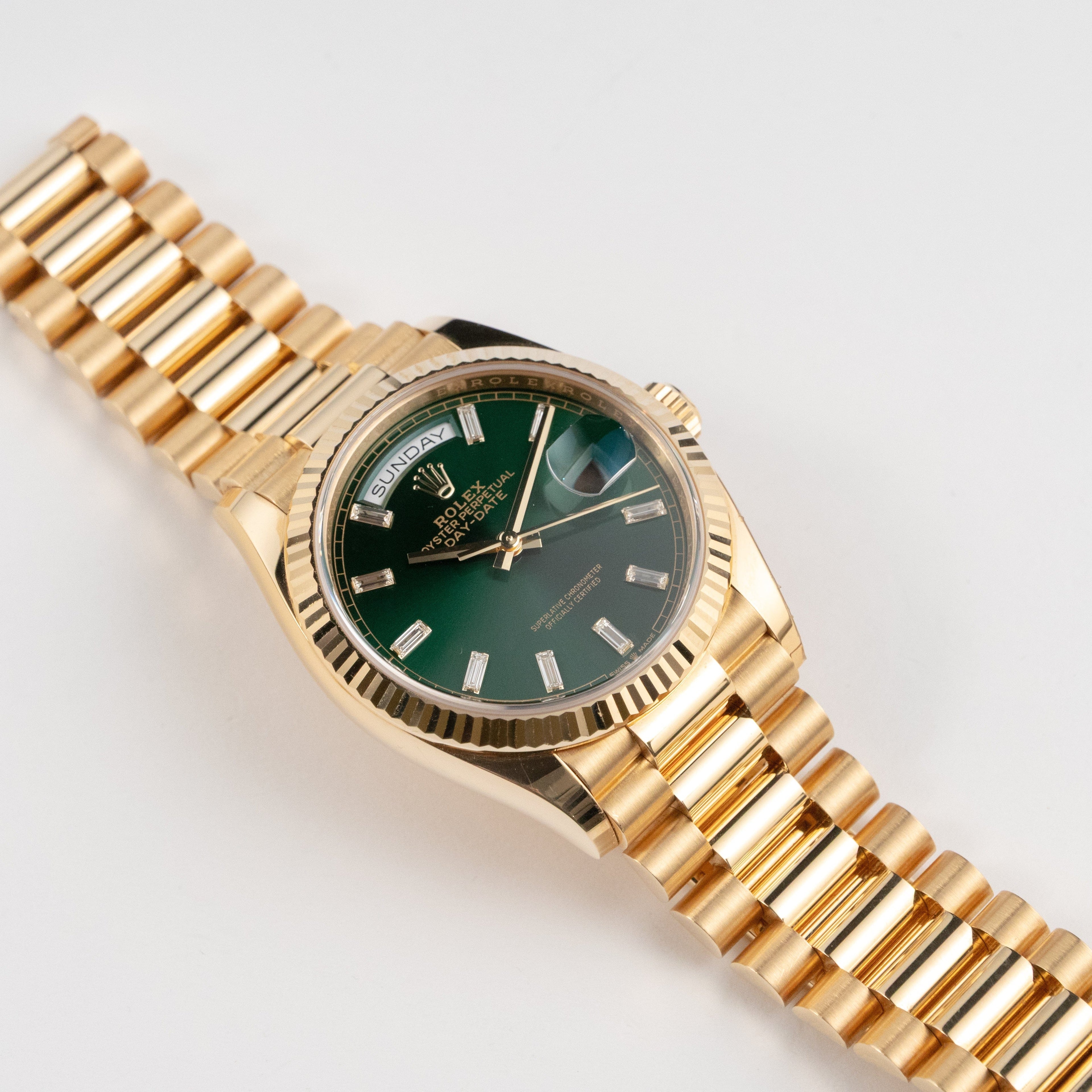 Lorin Daydate 238 36mm Yellow Gold Green