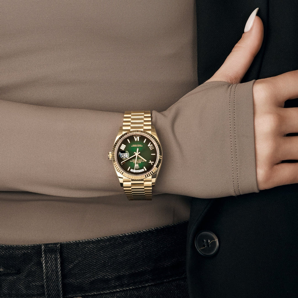 Lorin Daydate 238 36mm Yellow Gold Green Ombre