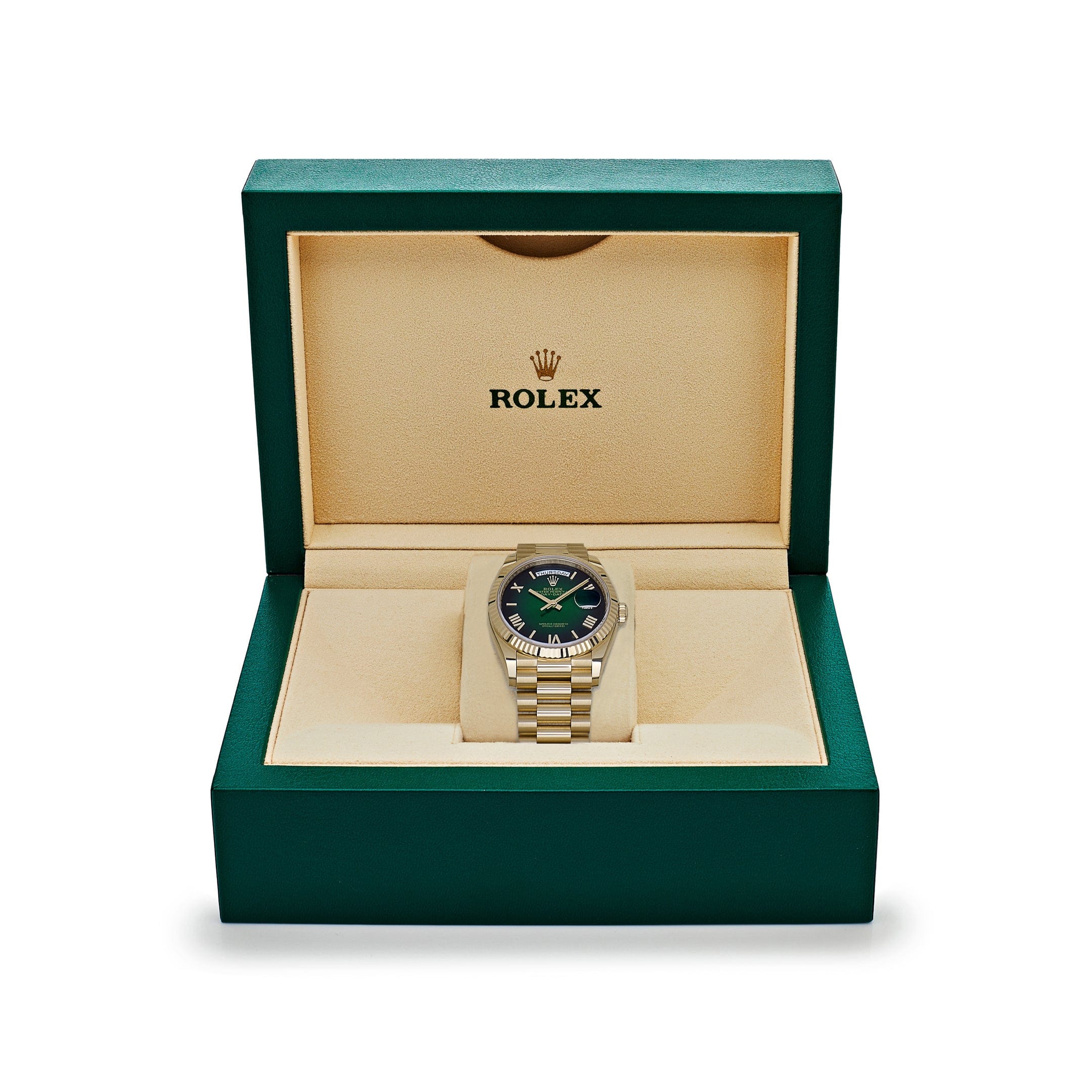 Lorin Daydate 238 36mm Yellow Gold Green Ombre