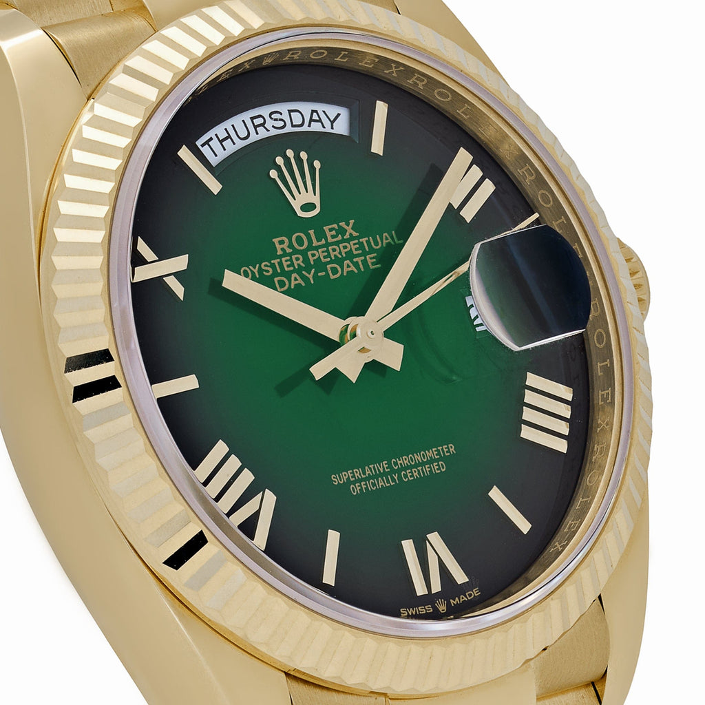 Lorin Daydate 238 36mm Yellow Gold Green Ombre