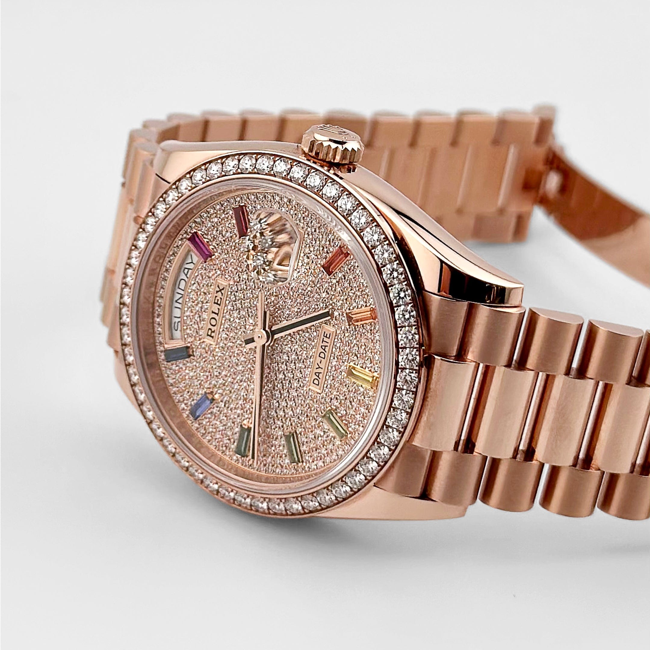 Lorin Daydate 345RBR 36mm Rose Gold Rainbow