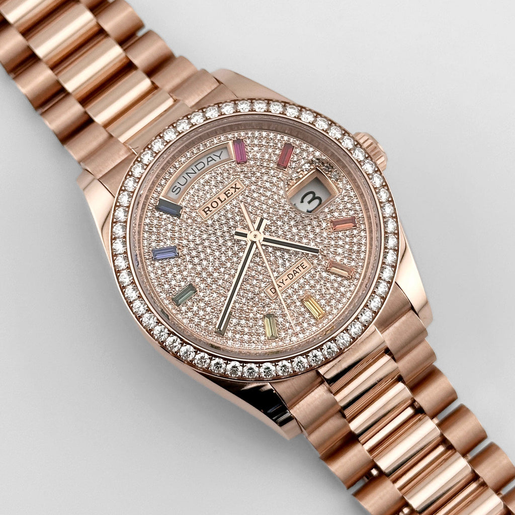 Lorin Daydate 345RBR 36mm Rose Gold Rainbow