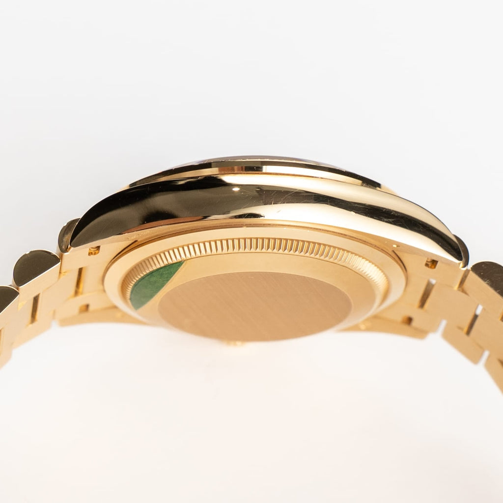 Lorin Daydate 348RBR 36mm Yellow Gold Green Malachite