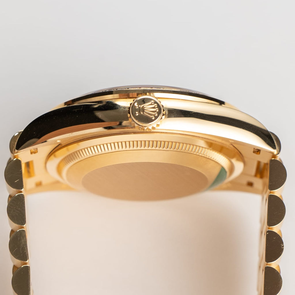 Lorin Daydate 348RBR 36mm Yellow Gold Green Malachite