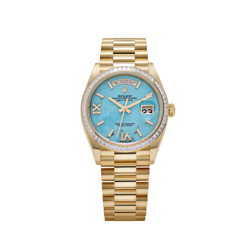 Lorin Daydate 398TBR 36mm Yellow Gold Turquoise