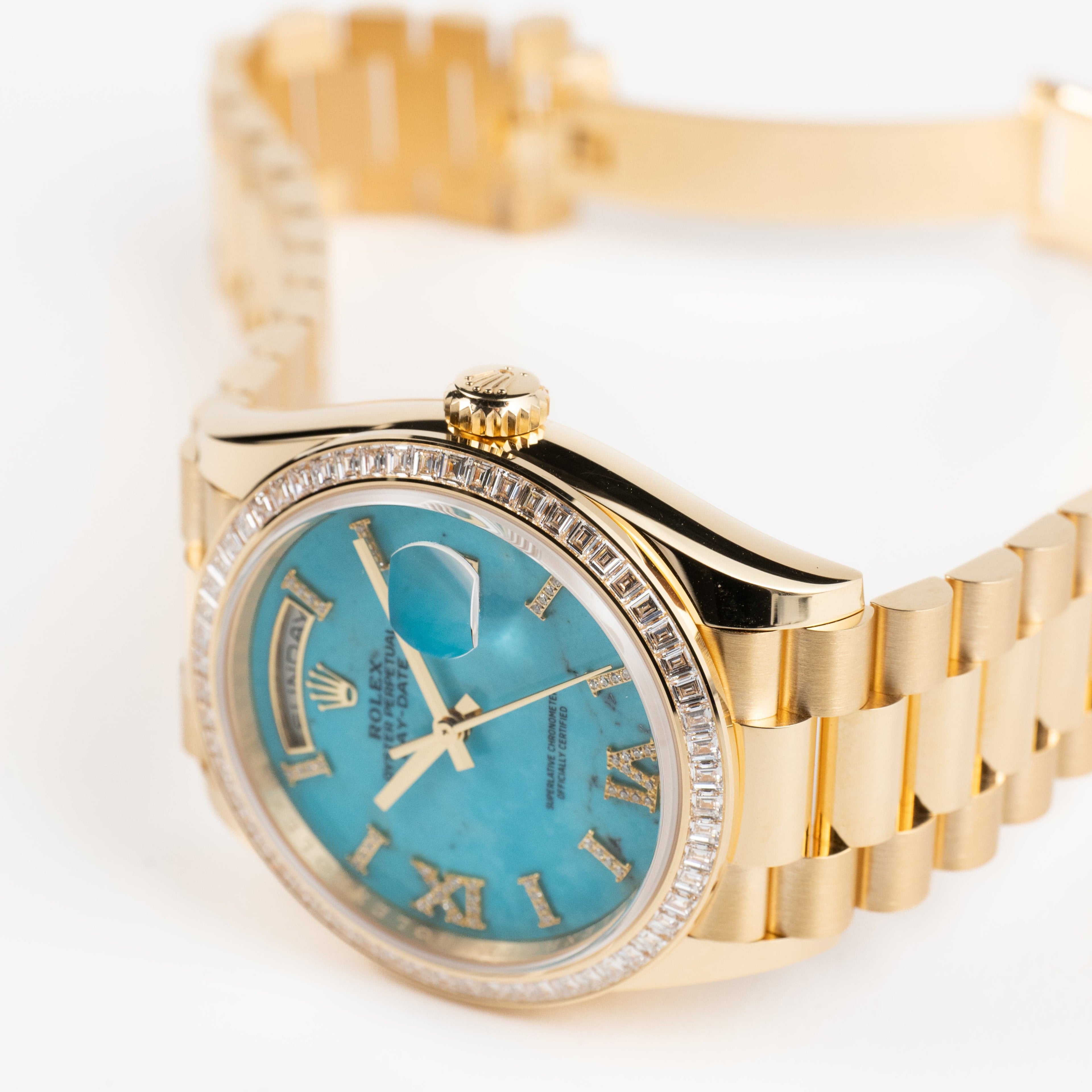 Lorin Daydate 398TBR 36mm Yellow Gold Turquoise