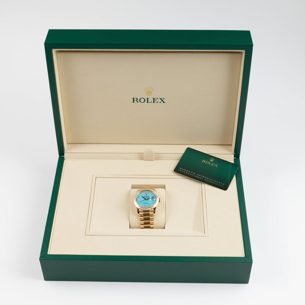 Lorin Daydate 398TBR 36mm Yellow Gold Turquoise