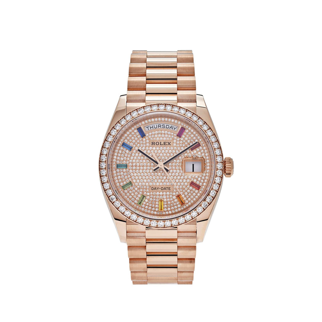 Lorin Daydate 345RBR 36mm Rose Gold Rainbow